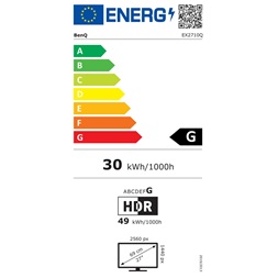 Benq 27" EX2710Q QHD IPS 165Hz HDMI/DP/USB fekete gamer monitor