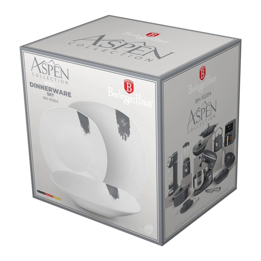 Berlinger Haus BH/10204 18 részes szürke étkészlet
