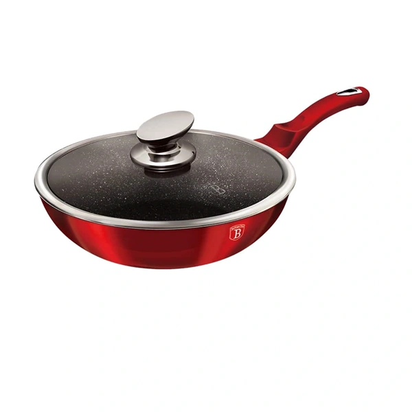 Berlinger Haus BH/1265N Metallic Line Burgundy Edition 28 cm fedővel, wok