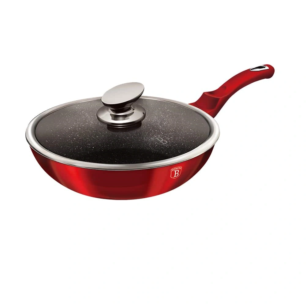 Berlinger Haus BH/1265N Metallic Line Burgundy Edition 28 cm fedővel, wok