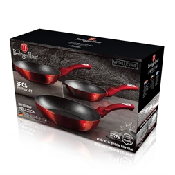 Berlinger Haus BH/1288NF Metallic Line Burgundy Edition 3 részes serpenyő szett
