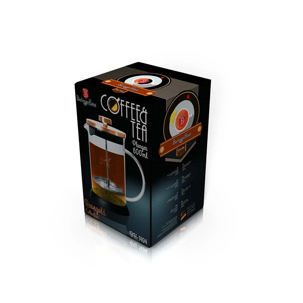 Berlinger Haus BH/1494 600 ml rózsaarany dugattyús kávé- és teafőző