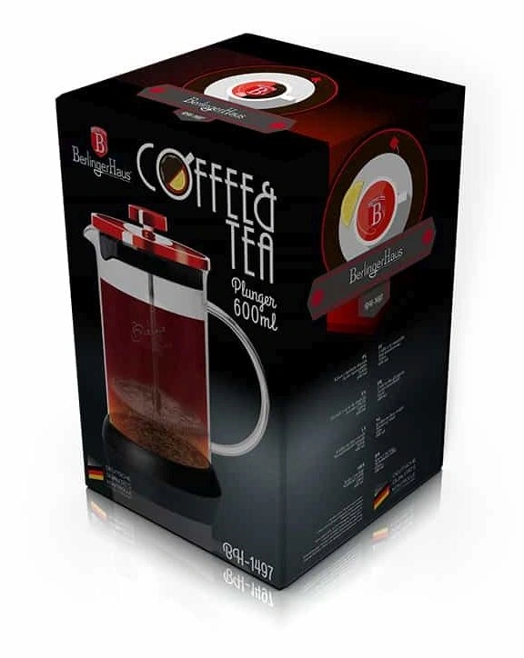 Berlinger Haus BH/1497 burgundy 600 ml kávé- és teafőző