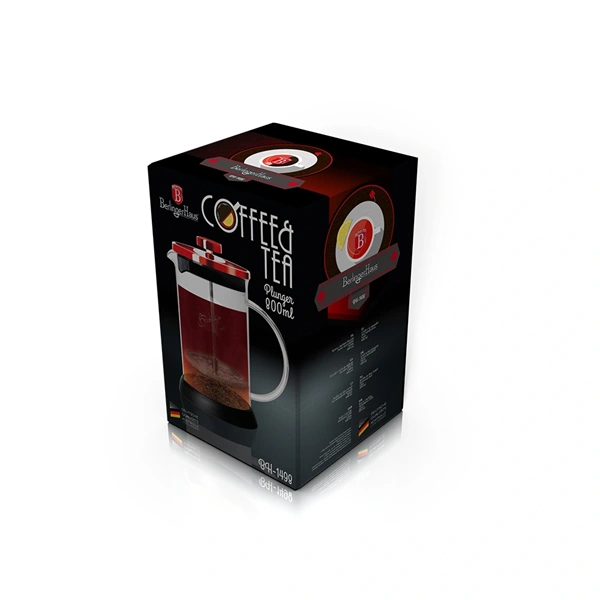 Berlinger Haus BH/1498 800 ml burgundy dugattyús kávé- és teafőző