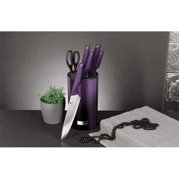 Berlinger Haus BH/2798 rozsdamentes acél állvánnyal, lila 7 részes késkészlet