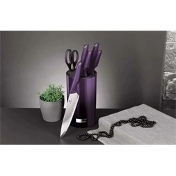 Berlinger Haus BH/2798 rozsdamentes acél állvánnyal, lila 7 részes késkészlet