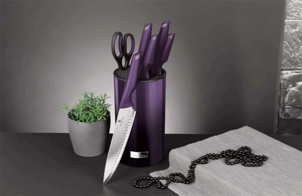 Berlinger Haus BH/2798 rozsdamentes acél állvánnyal, lila 7 részes késkészlet