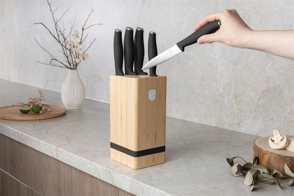 Berlinger Haus BH/2968 matt antracit 6 részes késkészlet bambusz állvánnyal