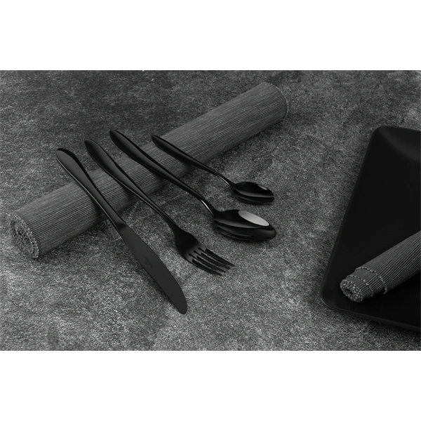 Berlinger Haus BH/3077 fényes fekete 24 részes evőeszköz készlet