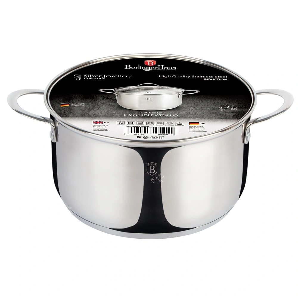 Berlinger Haus BH/6290 2,6L Haus Silver Jewellery Collection 18cm lábas fedővel