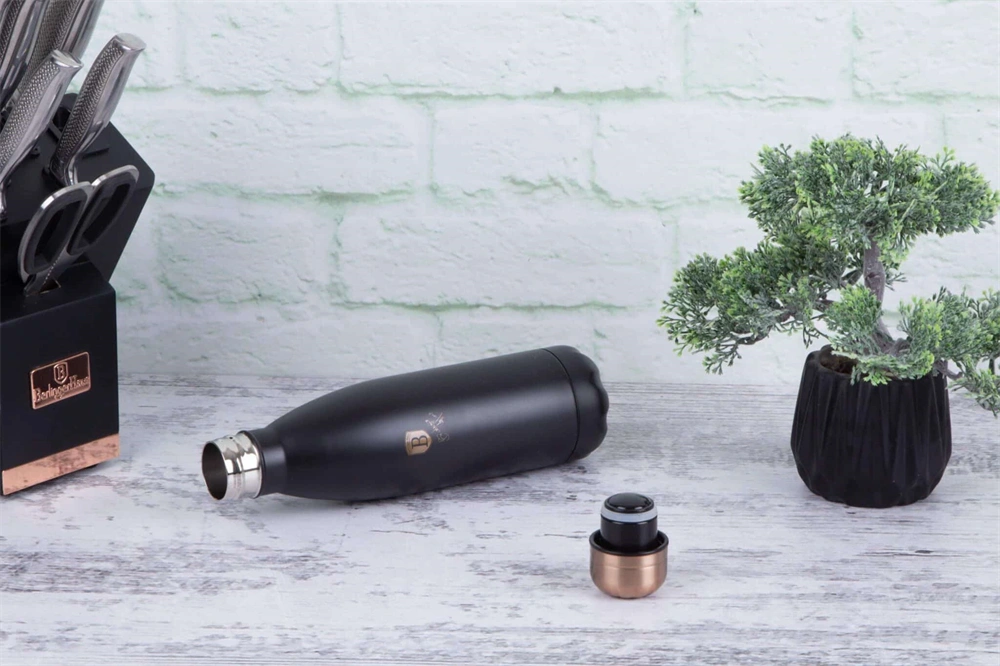 Berlinger Haus BH/6400A  0,5L, fekete- rózsaarany palack alakú termosz