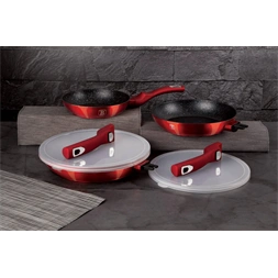 Berlinger Haus BH/7053 Metallic Line Burgundy Edition levehető nyéllel 5 részes serpenyő szett