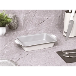 Berlinger Haus BH/7649 szatén szürke 40 cm, mély hosszúkás sütőtepsi szilikon fogóval