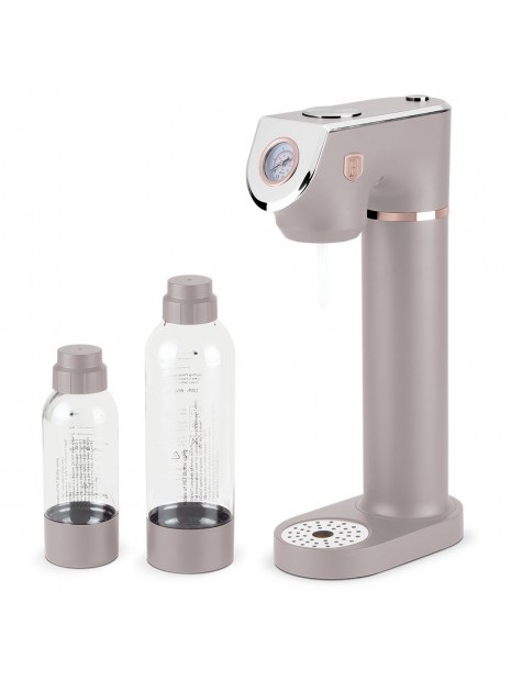 Berlinger Haus BH/8558 matt taupe színű szódagép 2 palackkal, barométerrel