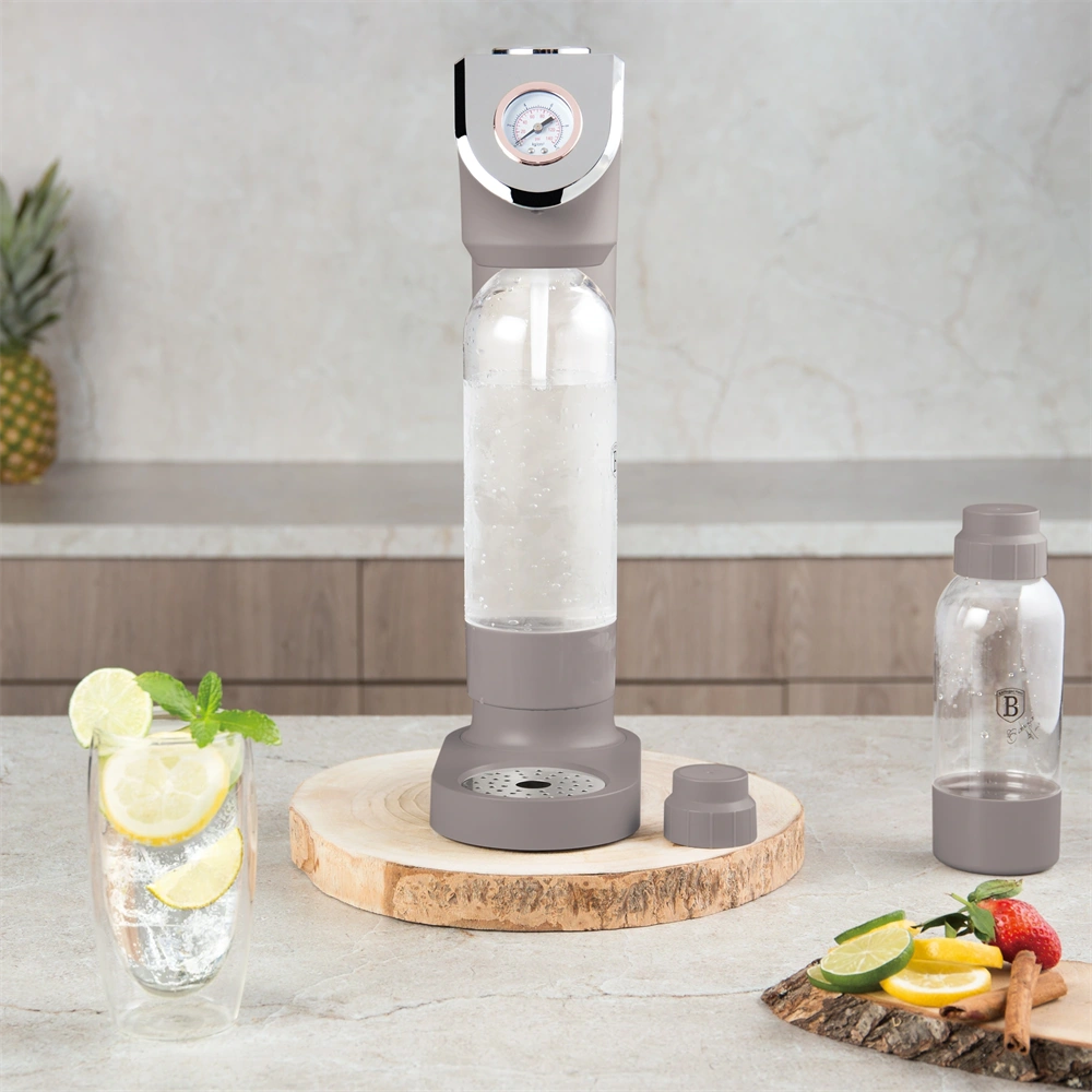 Berlinger Haus BH/8558 matt taupe színű szódagép 2 palackkal, barométerrel