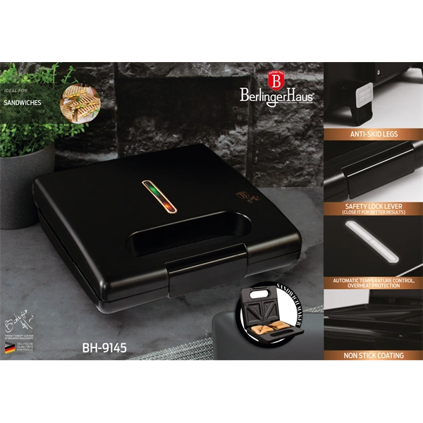 Berlinger Haus BH/9145 fekete szendvicssütő
