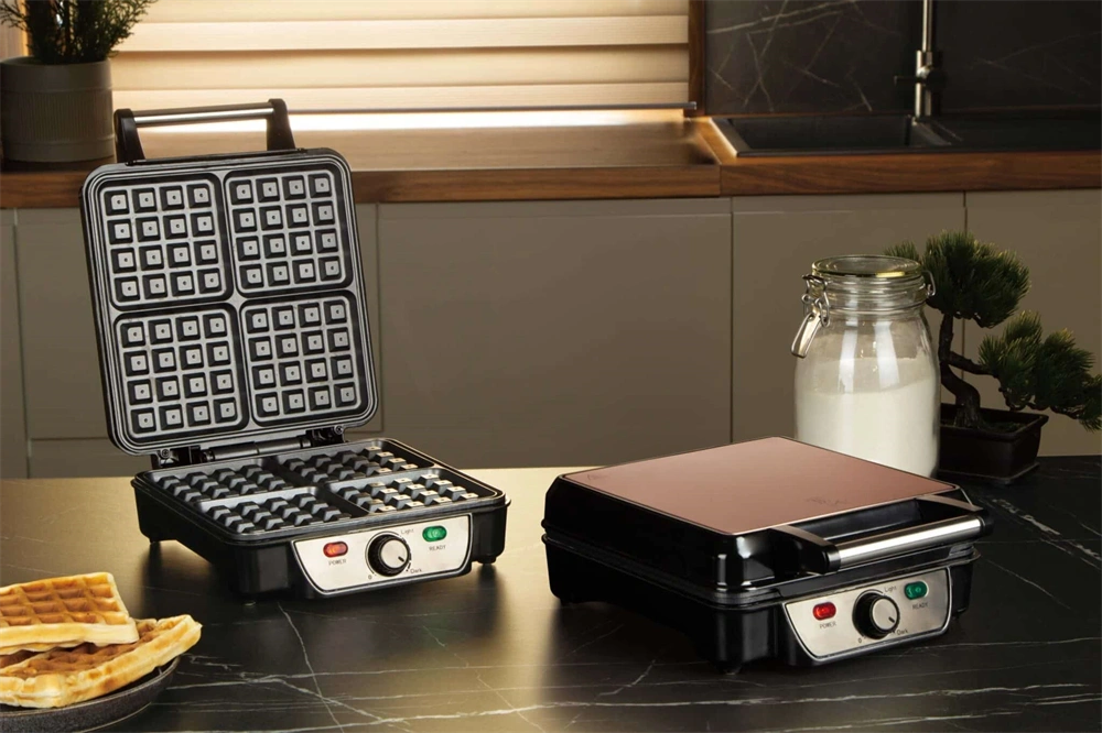 Berlinger Haus BH/9452 rózsaarany- fekete 4 szeletes gofrisütő