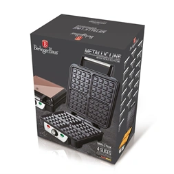 Berlinger Haus BH/9452 rózsaarany- fekete 4 szeletes gofrisütő