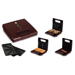 Berlinger Haus BH/9587 3in1 matt bordó gofri - grill - szendvicssütő