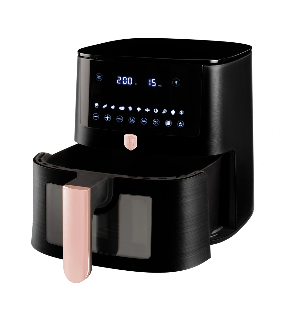 Berlinger Haus BH/9604 fekete- rózsaarany 8 L forrólevegős sütő