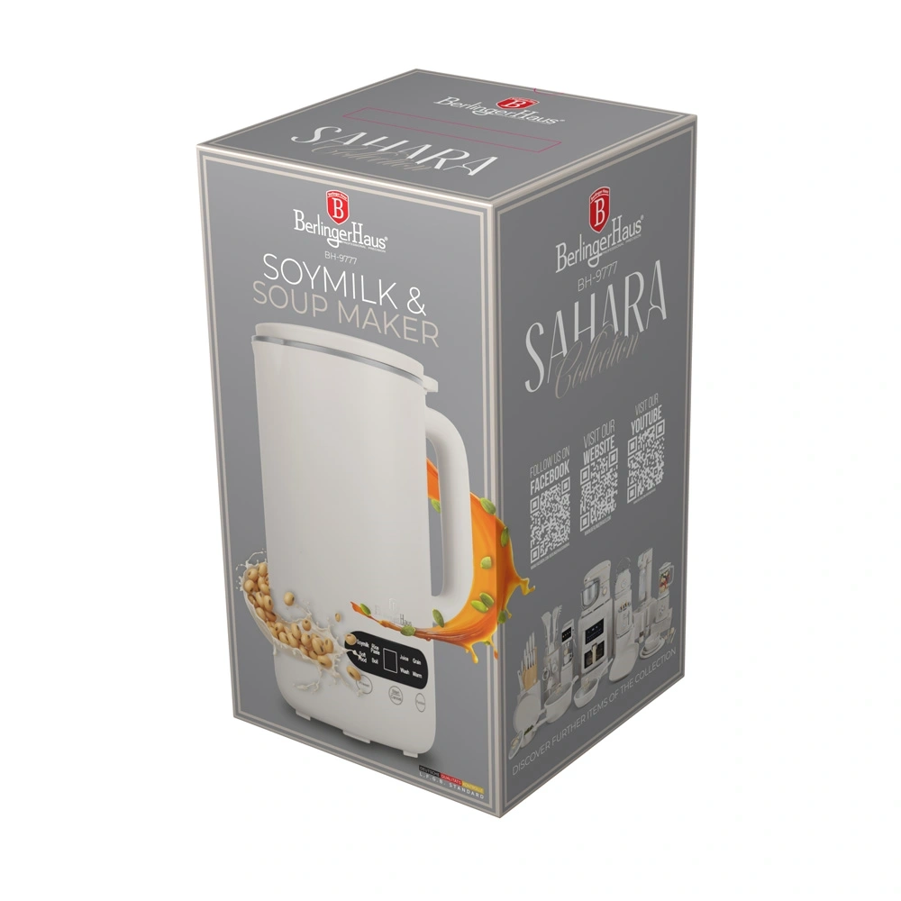 Berlinger Haus BH/9777 krémszín 1L szójatej és leves készítő