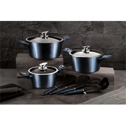 Berlinger Haus BH/6152 Metallic Line Aquamarine Edition 10 részes edénykészlet