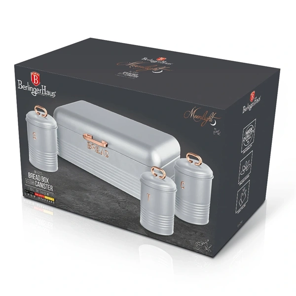 Berlinger Haus BH/6755 Moonlight Collection kenyértartó 3 részes tárolókészlettel