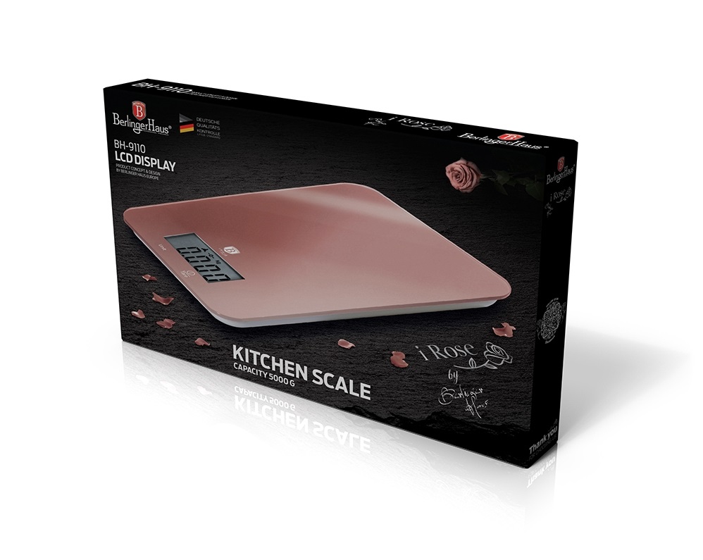 Berlinger Haus BH/9110 5 kg kapacitású, pink konyhai mérleg
