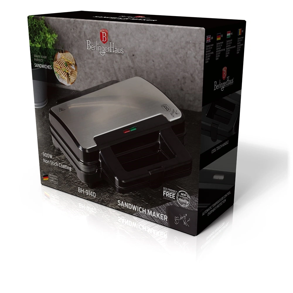 Berlinger Haus BH 9140 ezüst-fekete szendvicssütő