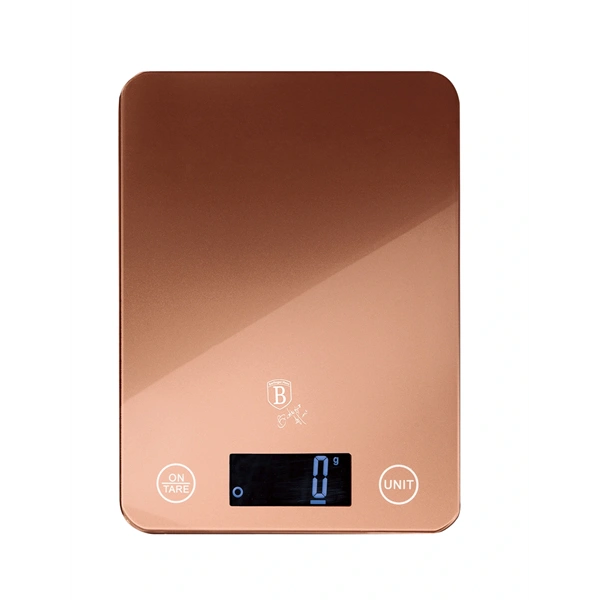 Berlinger Haus BH/9352  5 kg kapacitású rózsaarany üveg konyhai mérleg