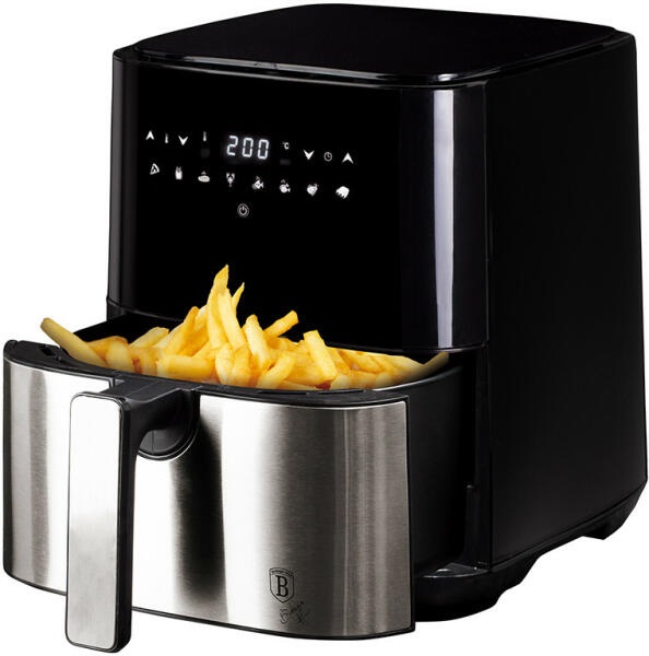 Berlinger Haus BH/9422 fekete 5 L  forrólevegős sütő