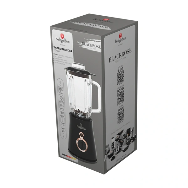 Berlinger Haus BH/9441N  1,5 L-es edzett üveg fekete- rose gold turmixgép