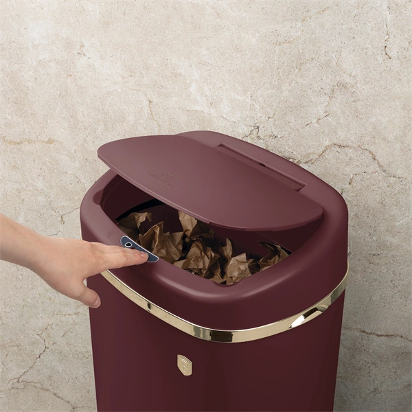 Berlinger Haus BH/9524 matt bordó 58 L-es szenzor érzékelős szemetes