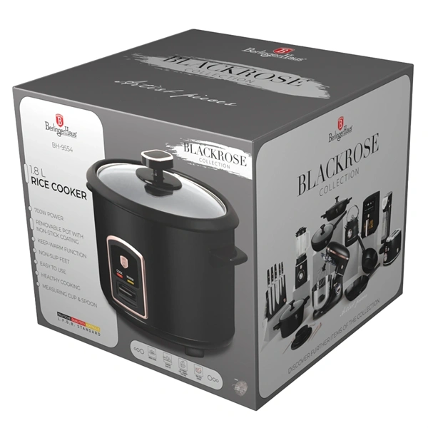 Berlinger Haus BH/9554 fekete- rose gold elektromos rizsfőző