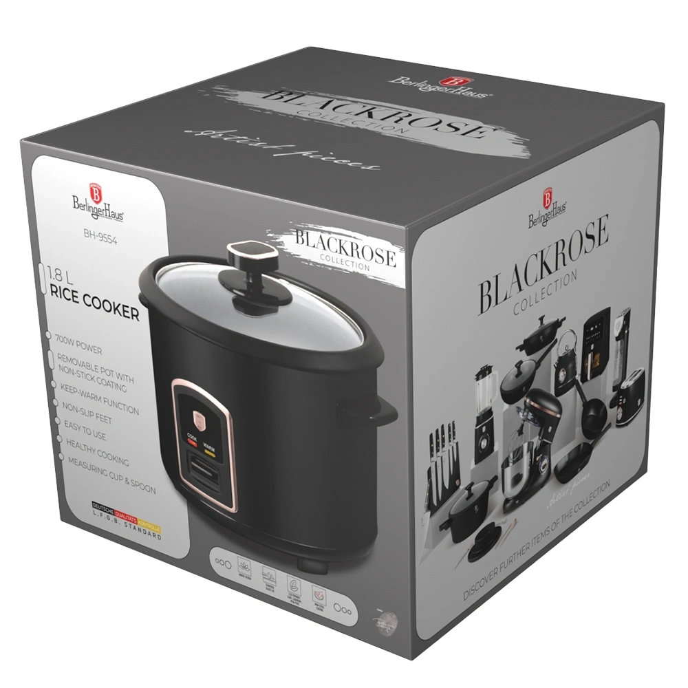 Berlinger Haus BH/9554 fekete- rose gold elektromos rizsfőző
