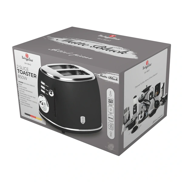Berlinger Haus BH/9642 matt fekete 2 szeletes kenyérpirító