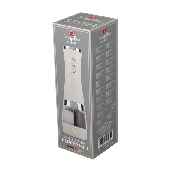 Berlinger Haus BH/9645A-4B matt krém 2in1 elektromos só- és borsőrlő