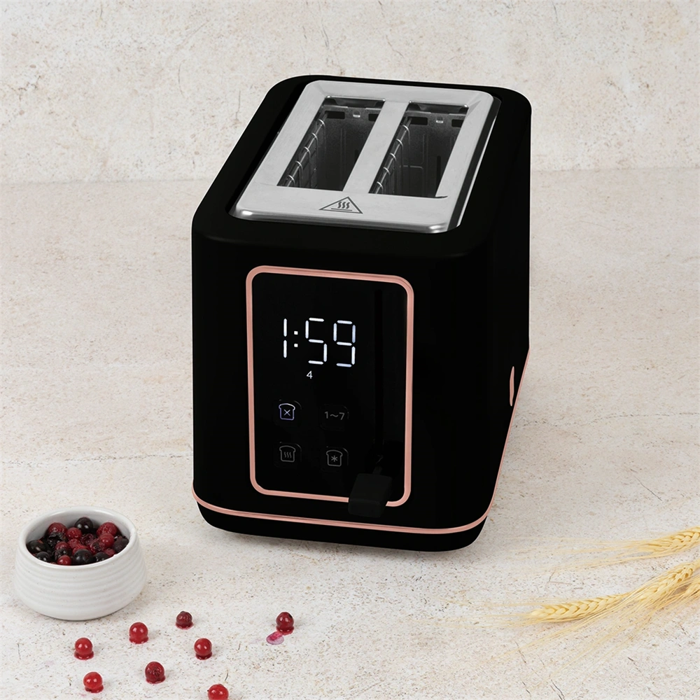 Berlinger Haus BH/9661 fekete- rose gold digitális 2 szeletes kenyérpirító