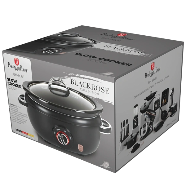 Berlinger Haus BH/9669 fekete- rose gold  3.5L lassú főzőedény