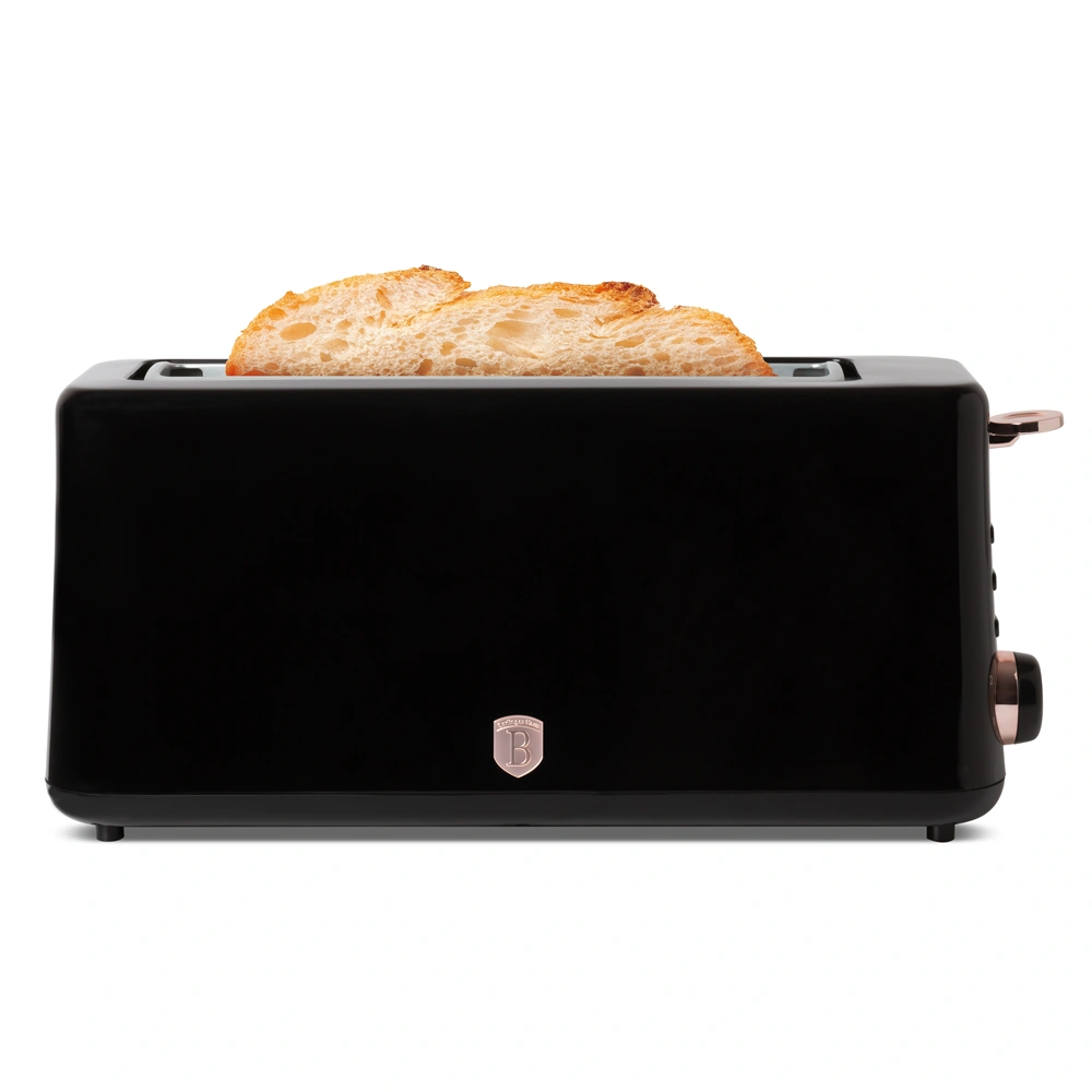 Berlinger Haus BH/9685 hosszú nyílású fekete- rose gold 2 szeletes kenyérpirító
