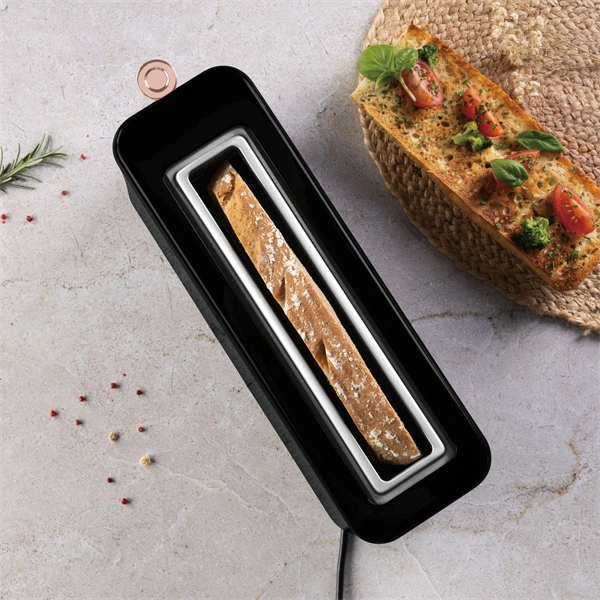 Berlinger Haus BH/9685 hosszú nyílású fekete- rose gold 2 szeletes kenyérpirító