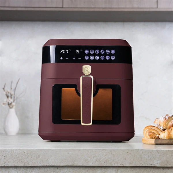 Berlinger Haus BH/9687 matt bordó 6,3 L forrólevegős sütő