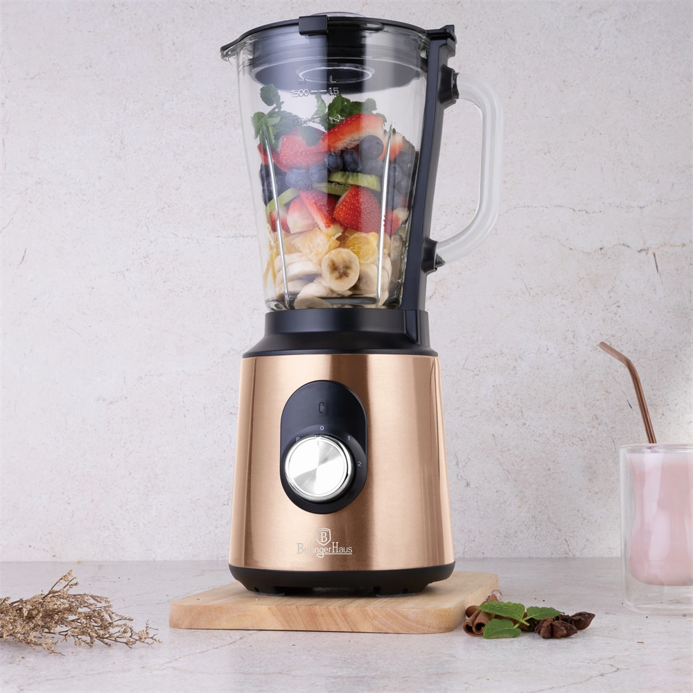 Berlinger Haus BH/9695 1,5 L-es edzett üveg rózsaarany turmixgép
