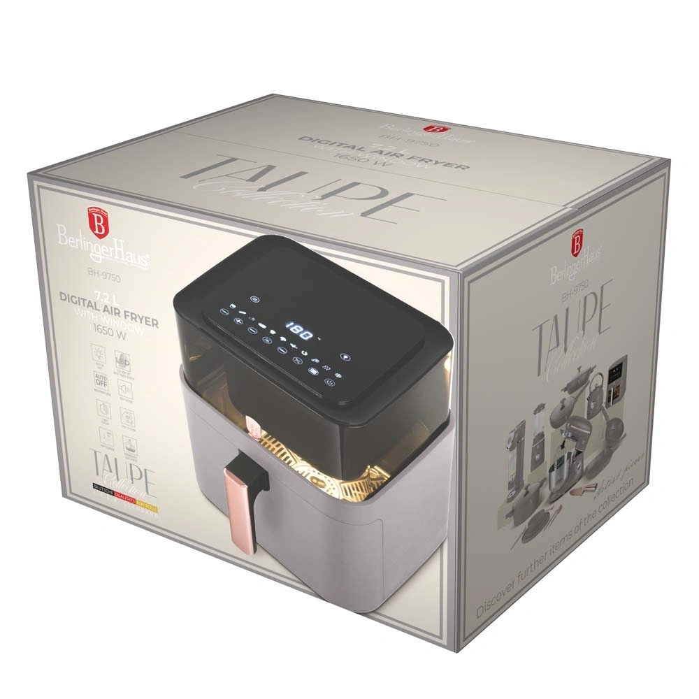 Berlinger Haus BH/9750 matt taupe 7,2L forrólevegős sütő