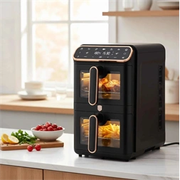 Berlinger Haus BH/9802 fekete- rózsaarany 2x5,5 L forrólevegős sütő