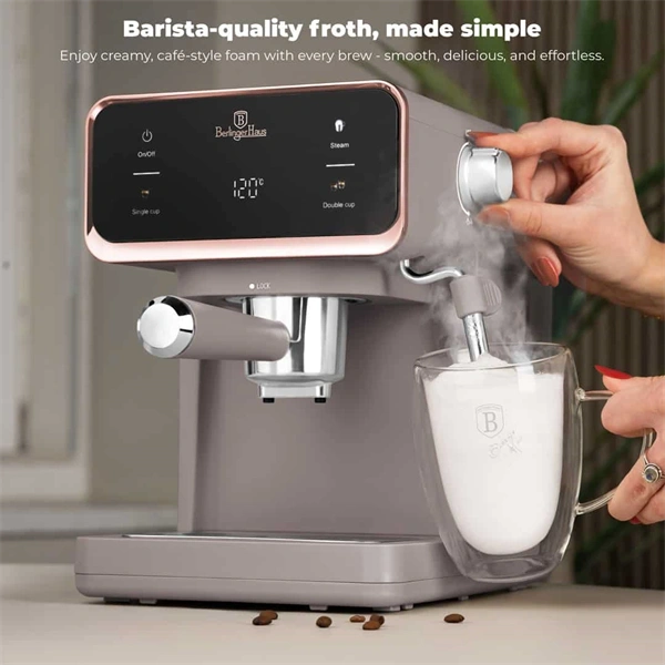 Berlinger Haus BH/9846 3in1 matt taupe digitális espresso kávéfőző
