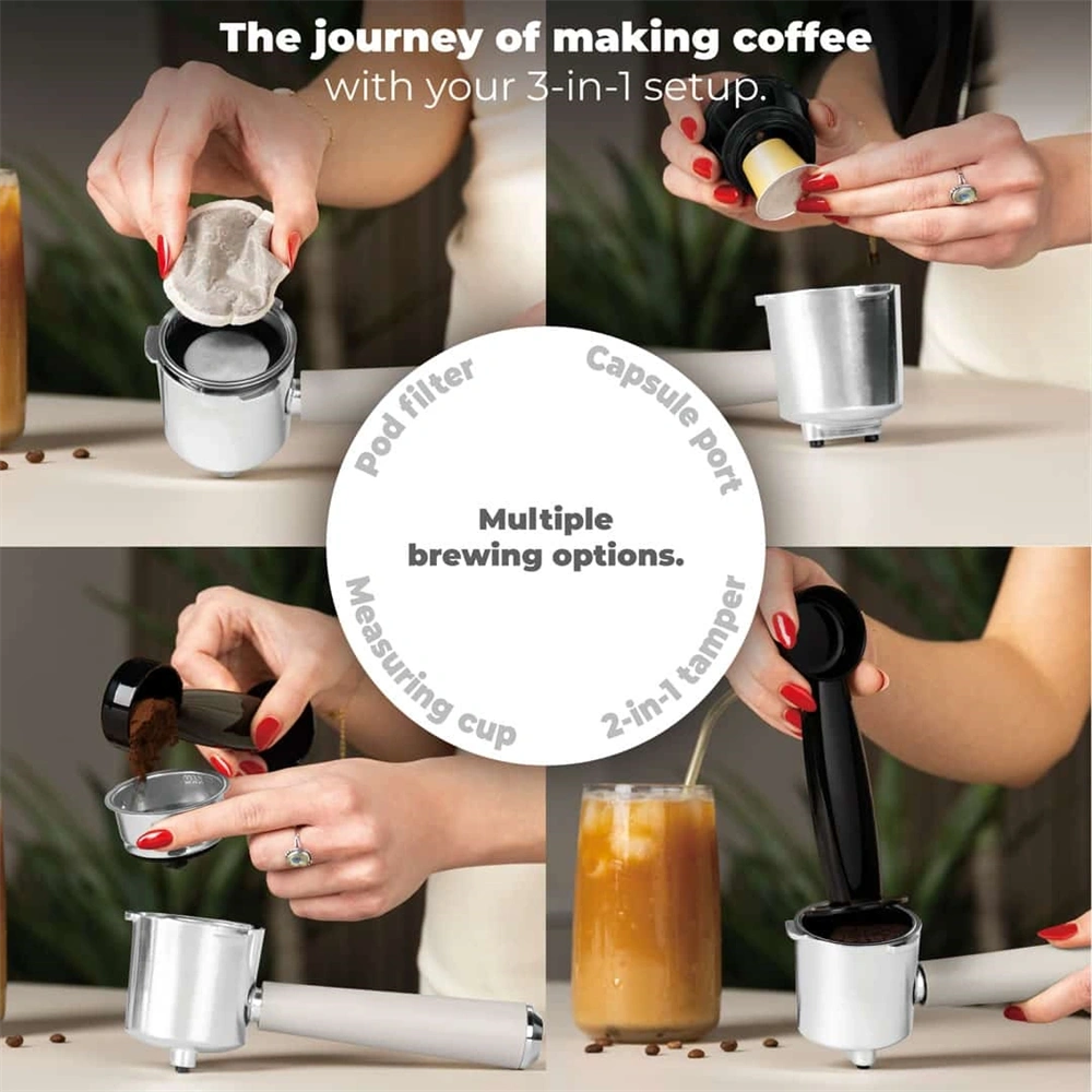 Berlinger Haus BH/9847 3in1 matt krém digitális espresso kávéfőző