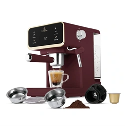 Berlinger Haus BH/9848 3in1 matt bordó digitális espresso kávéfőző