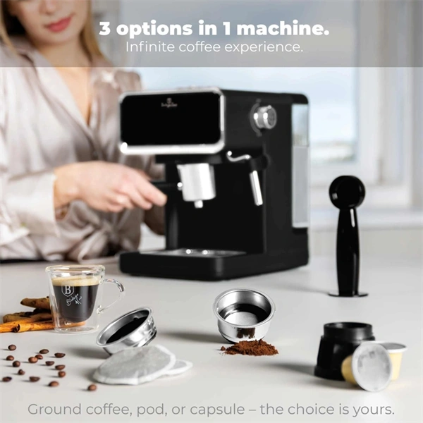 Berlinger Haus BH/9851N 3in1 matt fekete digitális espresso kávéfőző