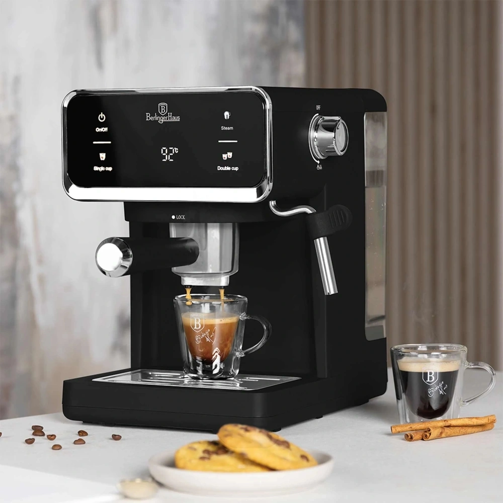Berlinger Haus BH/9851N 3in1 matt fekete digitális espresso kávéfőző